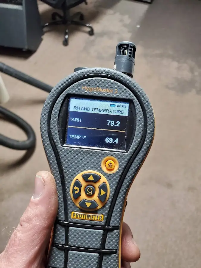 Moisture meter humidity assessment for Fire & Smoke Damage Restoration in Lahaina
