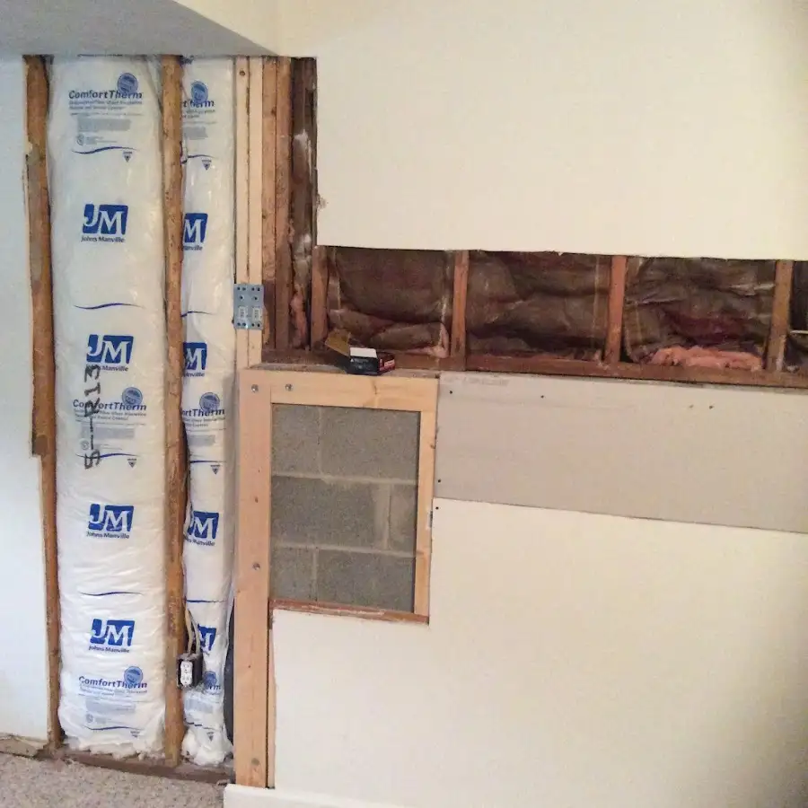Wall insulation replacement during Structural Drying in Lahaina
